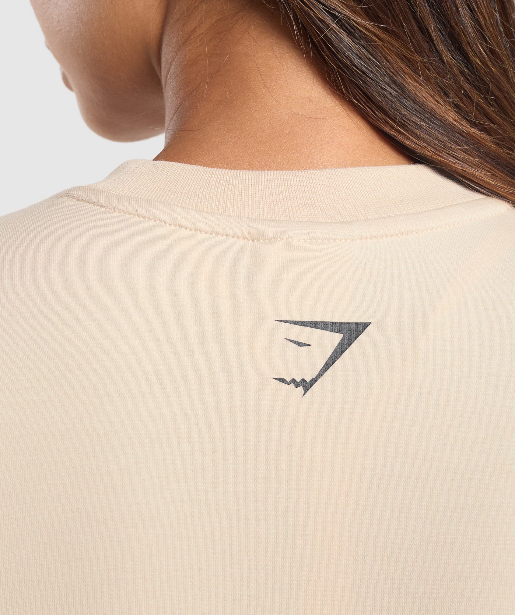 Elevate Chain Oversized T-Shirt Cream Beige