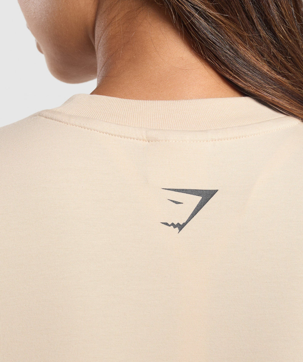 Elevate Chain Oversized T-Shirt Cream Beige