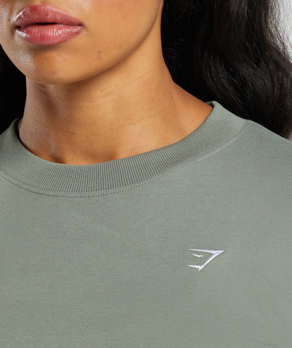 Lifting Long Sleeve Crop Top Unit Green