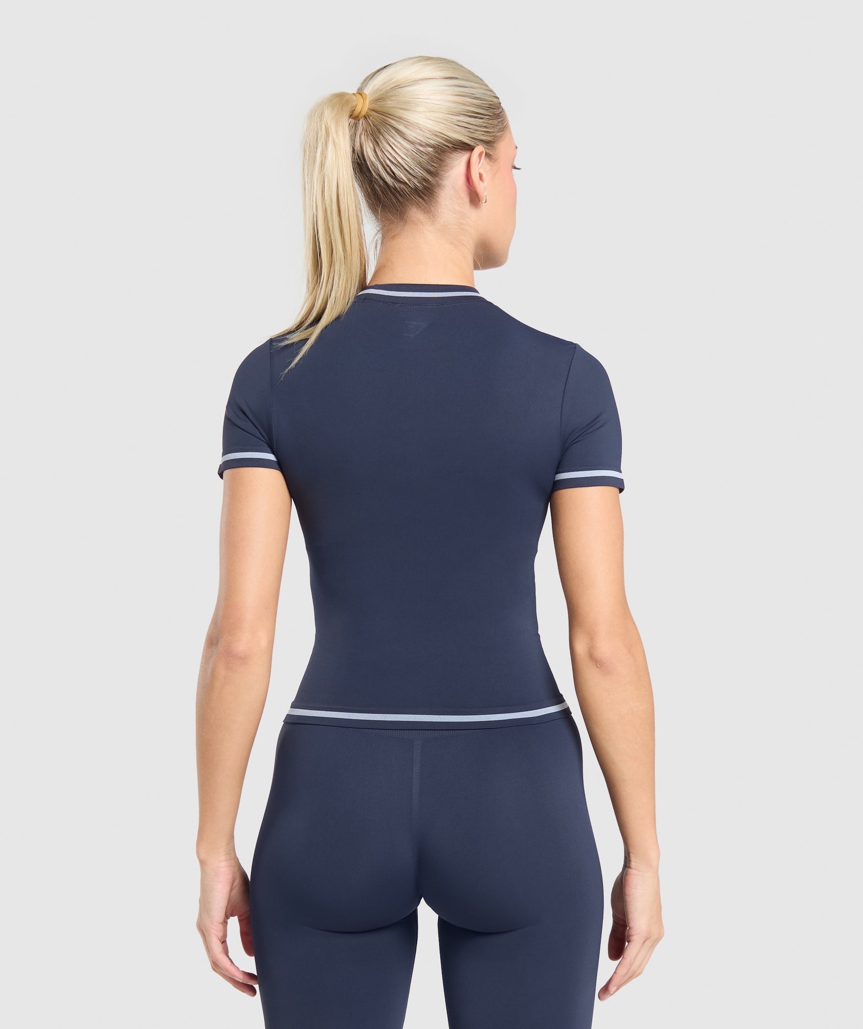 Contrast Seamless Midi Tee Heavy Blue