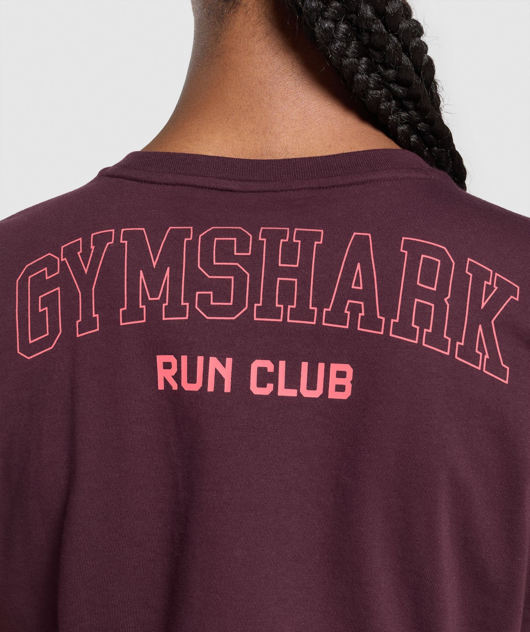 Running Graphic Crop Top Depth Purple
