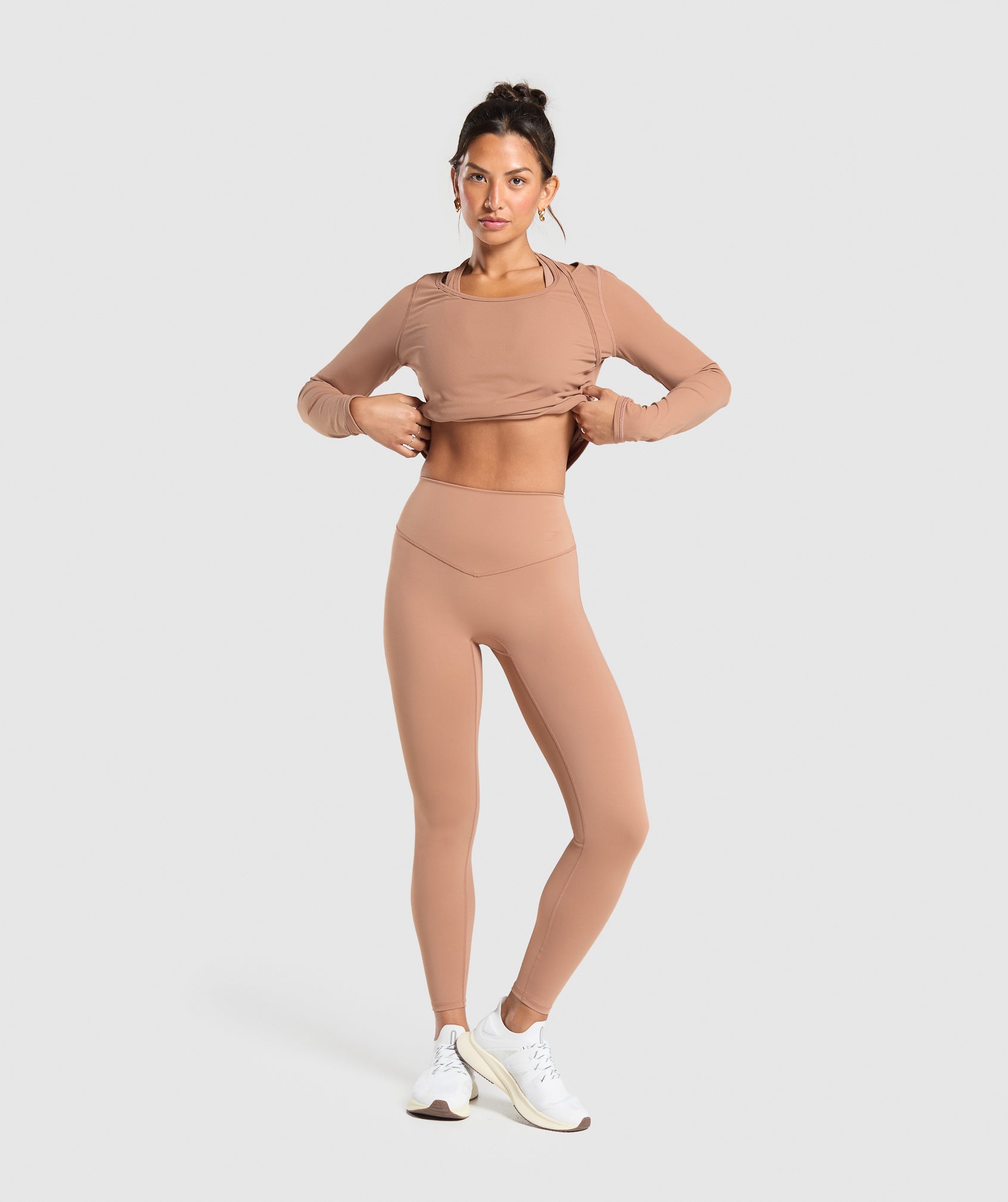 Elevate Long Sleeve Top Autumn Brown