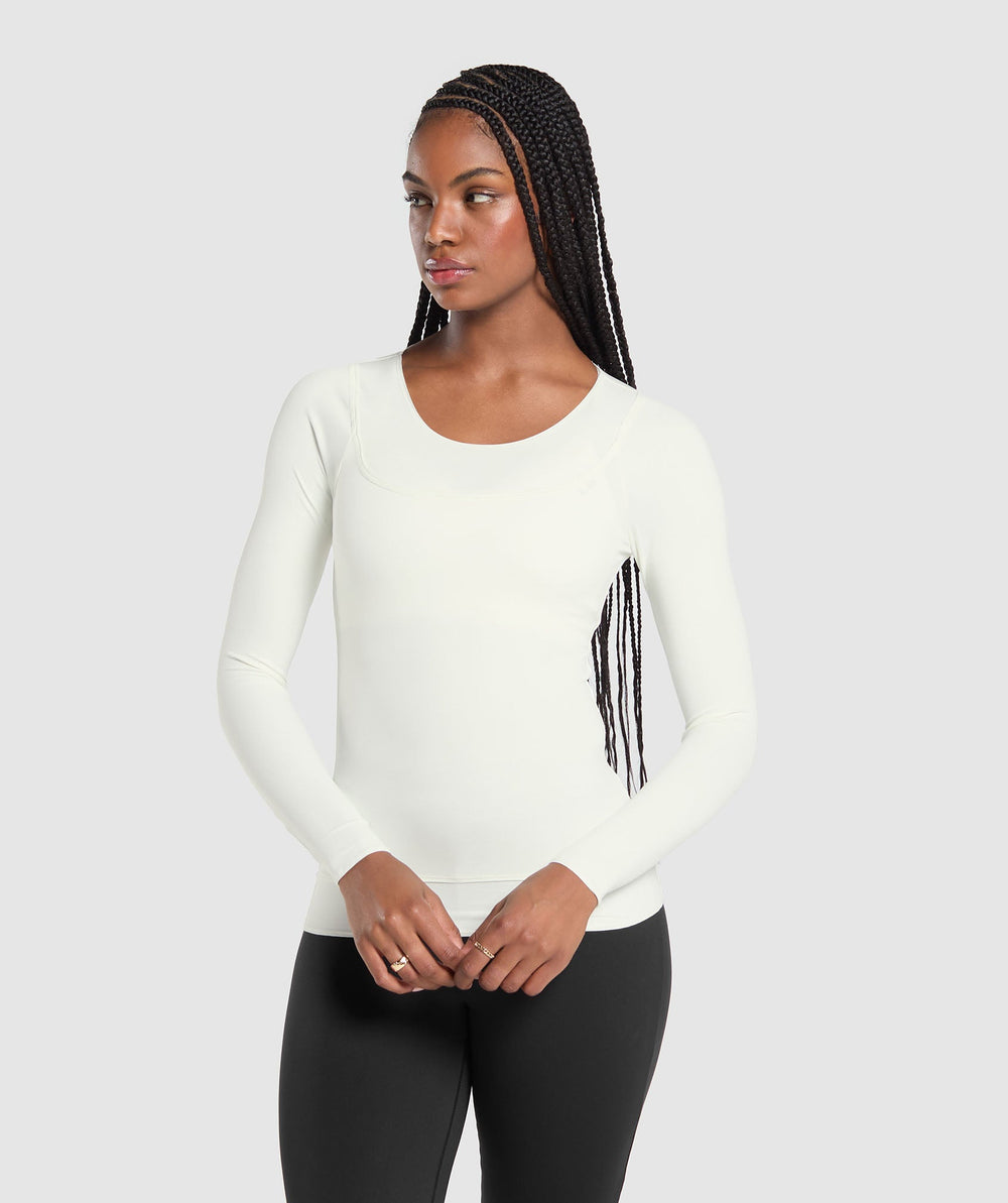 Rest Day Luxe Long Sleeve Top Soft White