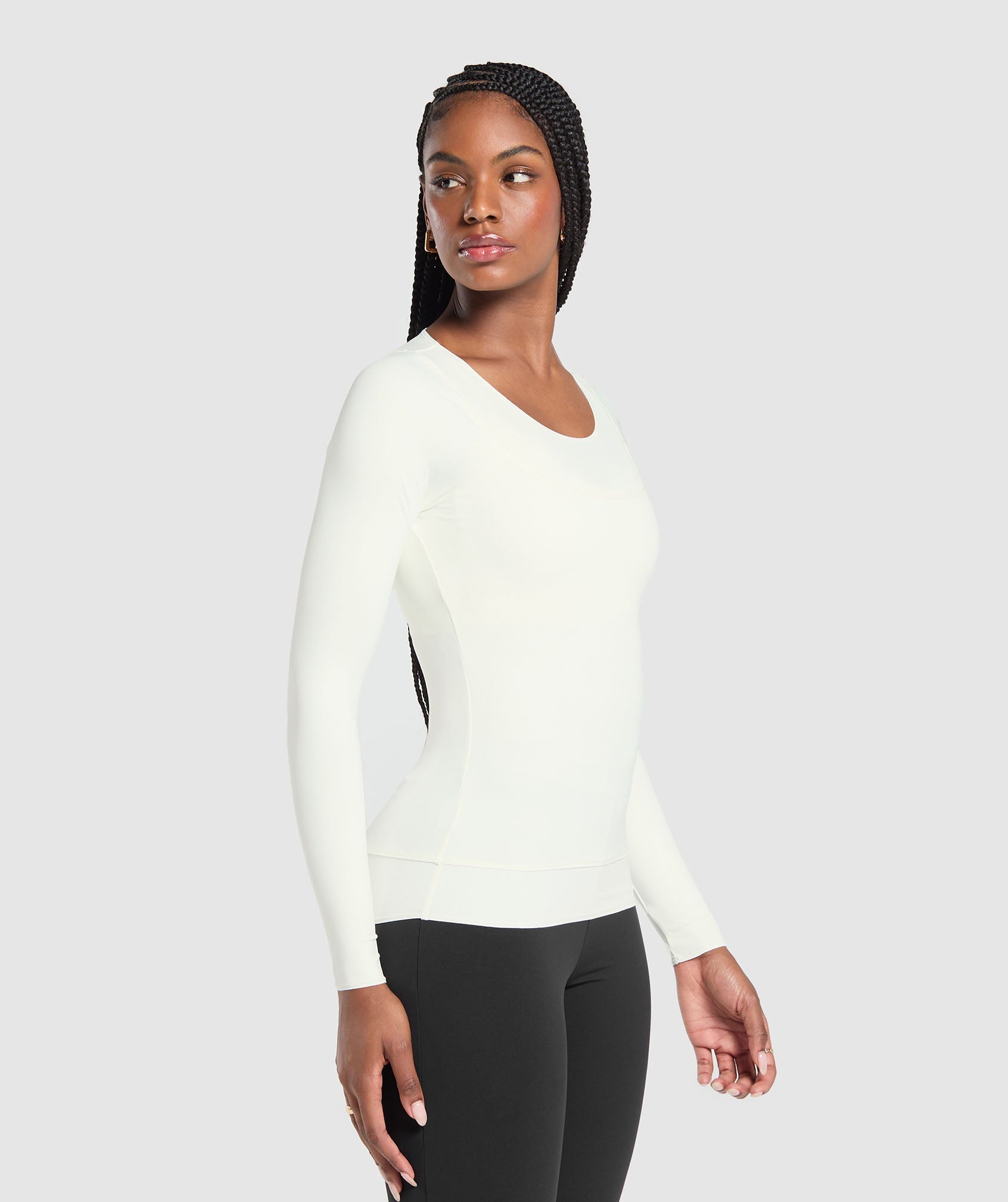 Rest Day Luxe Long Sleeve Top Soft White