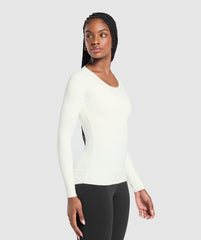Rest Day Luxe Long Sleeve Top Soft White