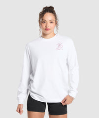 I Love Squats Long Sleeve Skater White