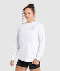I Love Squats Long Sleeve Skater White