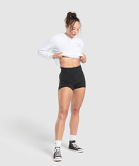 I Love Squats Long Sleeve Skater White
