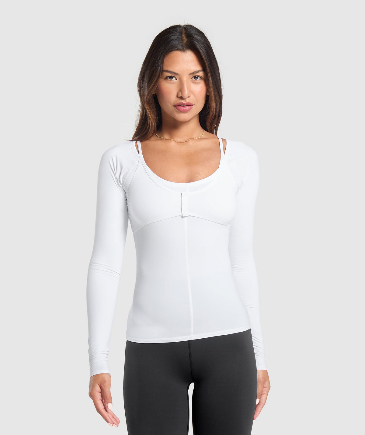 Rest Day Buttery Soft Long Sleeve Top White