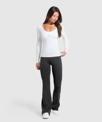 Rest Day Buttery Soft Long Sleeve Top White