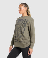 Strength In Numbers Long Sleeve Top Base Green