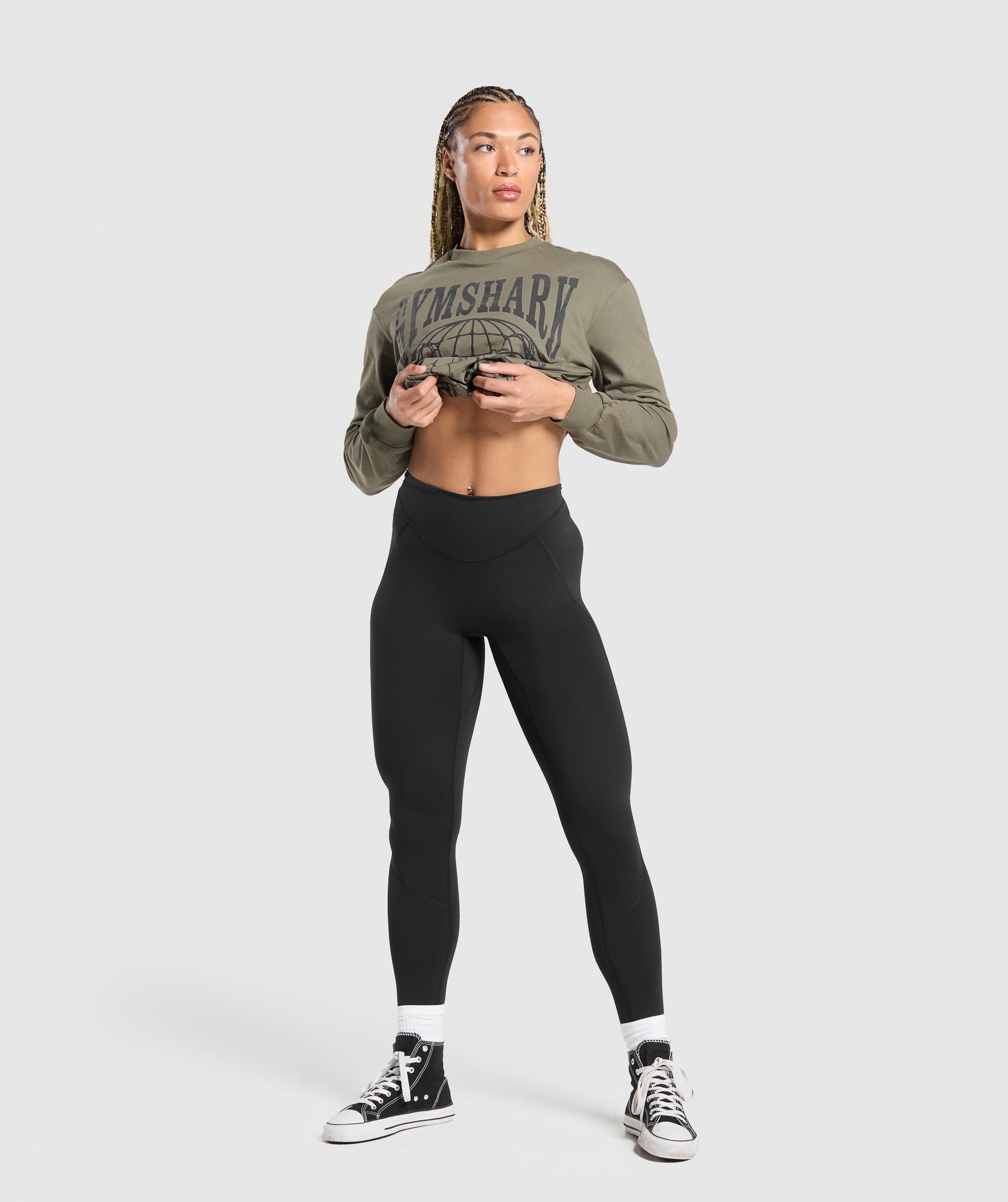 Strength In Numbers Long Sleeve Top Base Green