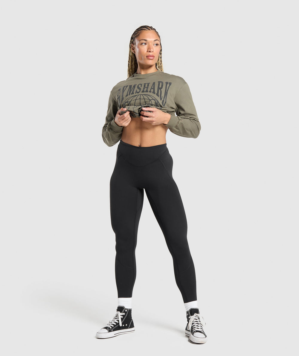 Strength In Numbers Long Sleeve Top Base Green