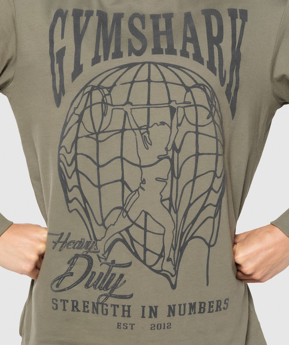 Strength In Numbers Long Sleeve Top Base Green