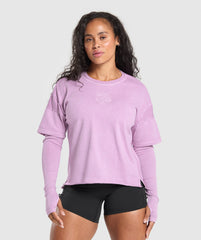 Premium Legacy Washed 2-in-1 Long Sleeve Warm Lilac