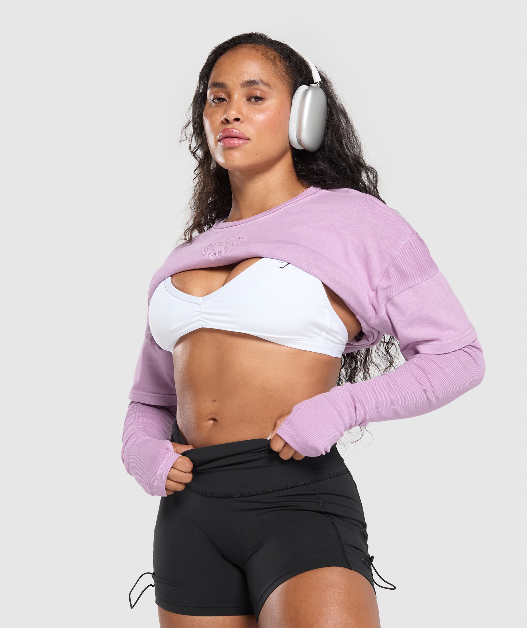 Premium Legacy Washed 2-in-1 Long Sleeve Warm Lilac