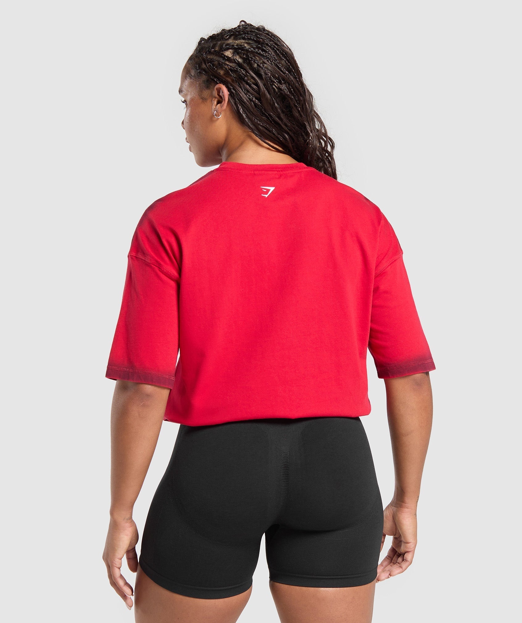 Gains Washed Heavyweight Cotton T-Shirt Conditioning Red/Sets Red