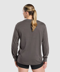 Lifting Essentials Long Sleeve Top Greyed Purple