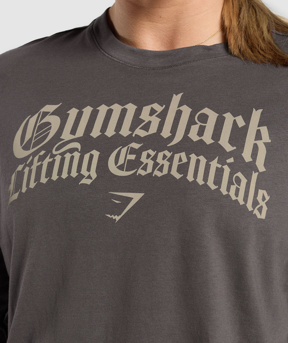 Lifting Essentials Long Sleeve Top Greyed Purple