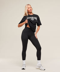 Collegiate Graphic T-Shirt Black