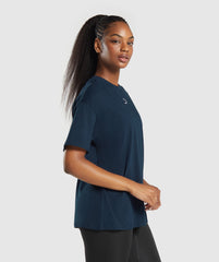 Fraction Oversized T-Shirt Navy