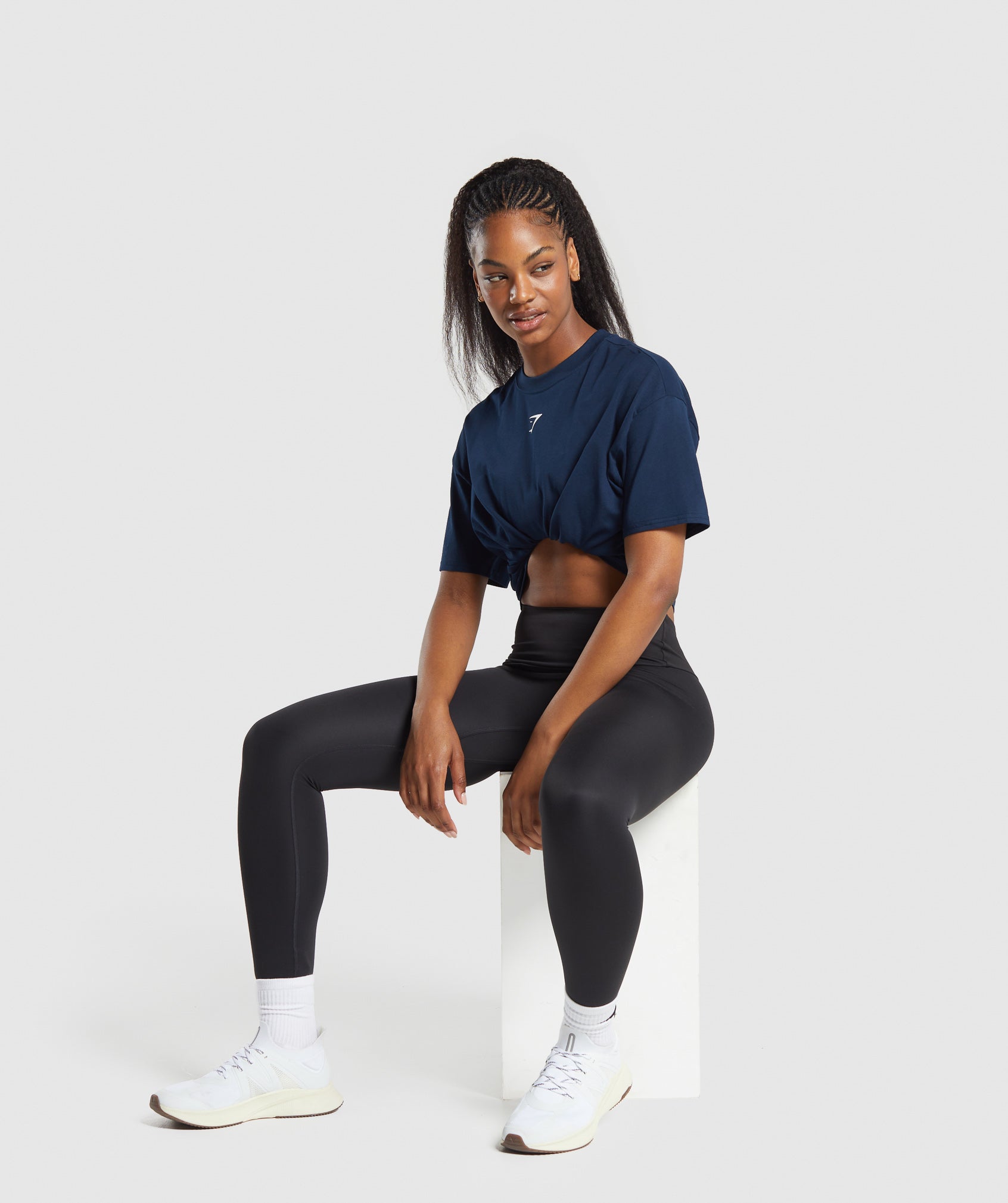 Fraction Oversized T-Shirt Navy