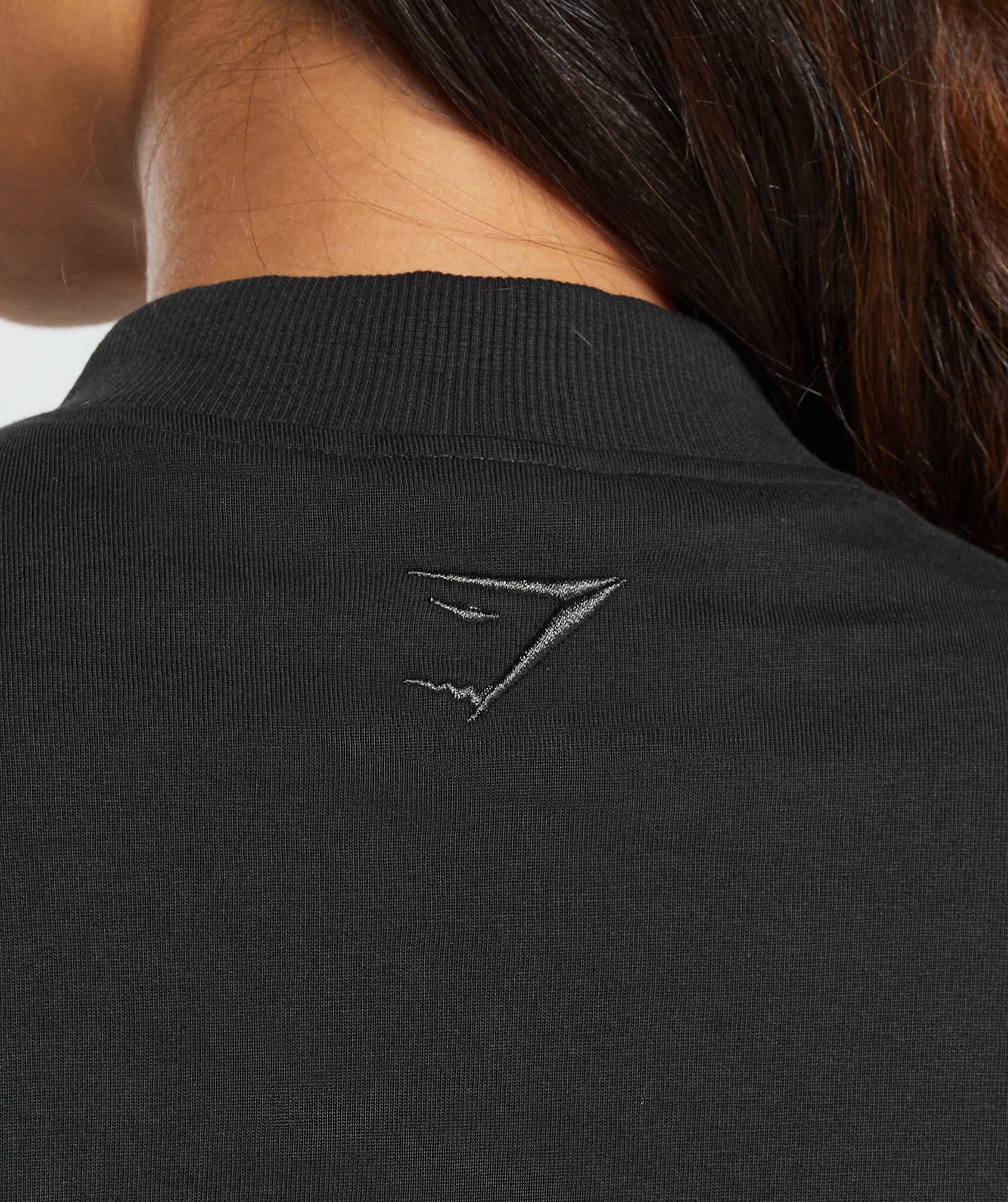 Outline Oversized Top Black
