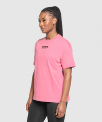 Block Oversized T-Shirt Sunset Pink