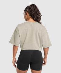 GSLC Graphic Oversized T-Shirt Brown