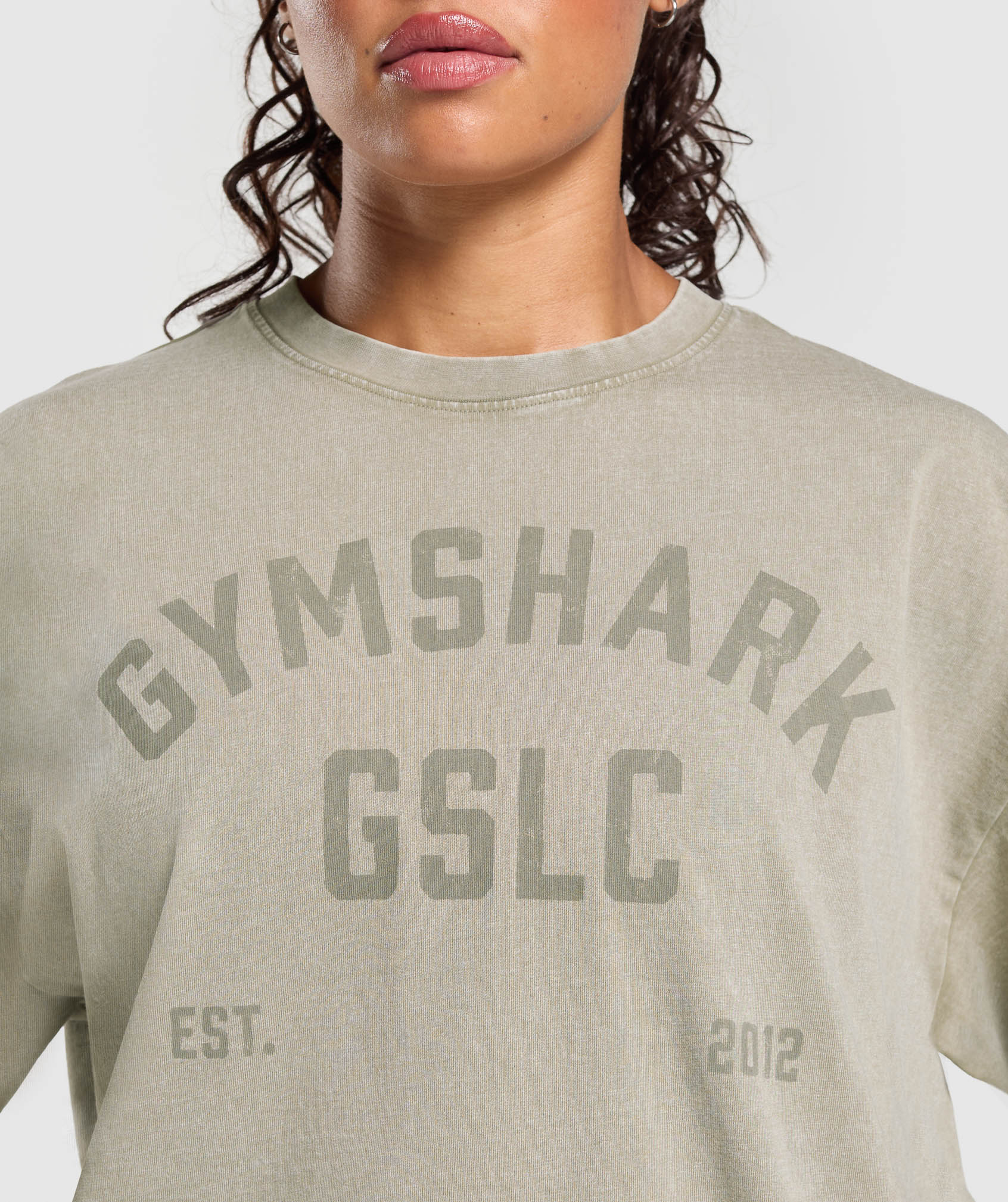 GSLC Graphic Oversized T-Shirt Brown