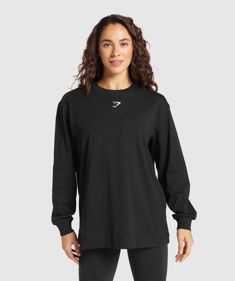 Fraction Long Sleeve T-Shirt Black/White