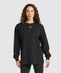 Fraction Long Sleeve T-Shirt Black/White