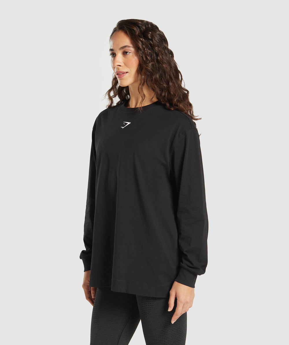 Fraction Long Sleeve T-Shirt Black/White