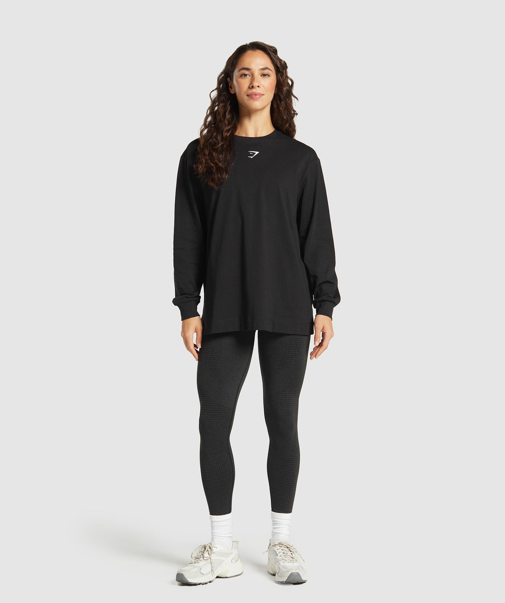 Fraction Long Sleeve T-Shirt Black/White