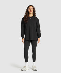 Fraction Long Sleeve T-Shirt Black/White