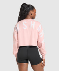 Wordmark Graphic Long Sleeve Top Lift Pink