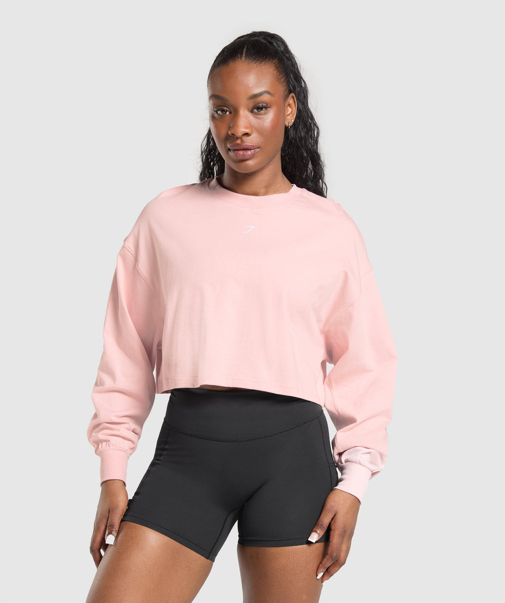 Wordmark Graphic Long Sleeve Top Lift Pink