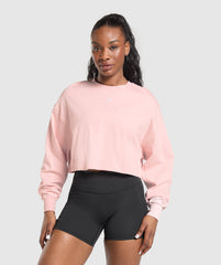 Wordmark Graphic Long Sleeve Top Lift Pink