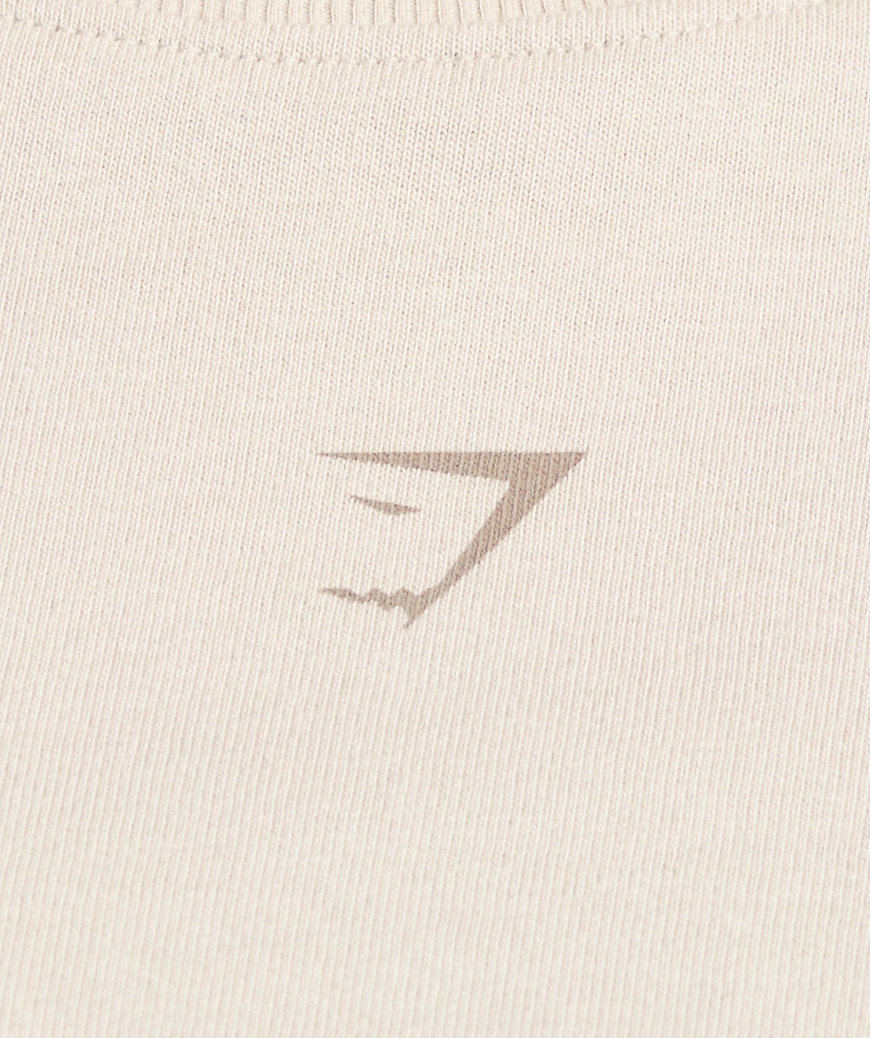 Wordmark Graphic Long Sleeve Top Pebble Grey