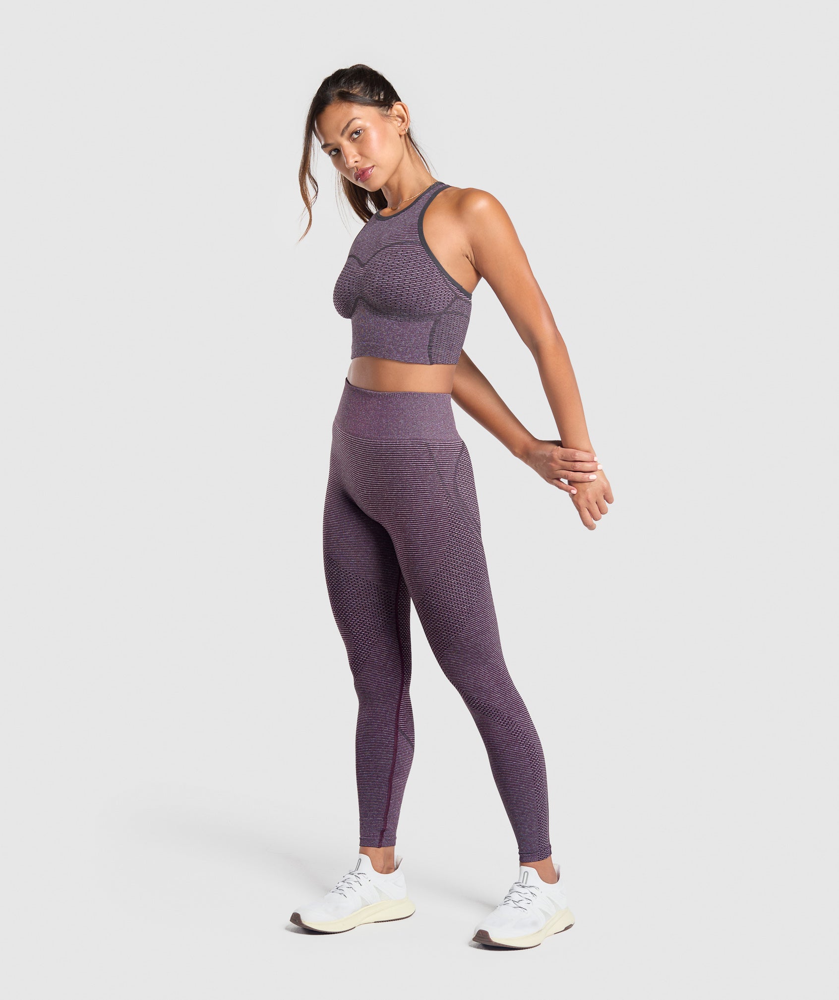 Sport Seamless Cropped Tank Magenta Purple/Dolly Pink