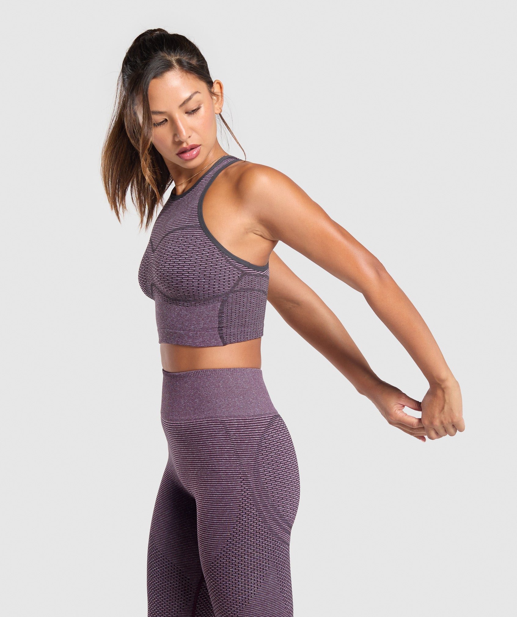 Sport Seamless Cropped Tank Magenta Purple/Dolly Pink