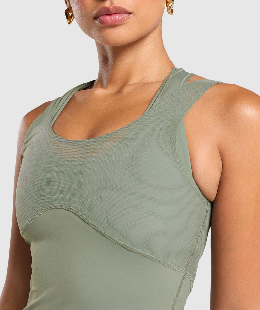 Elevate Tank With Shelf Unit Green