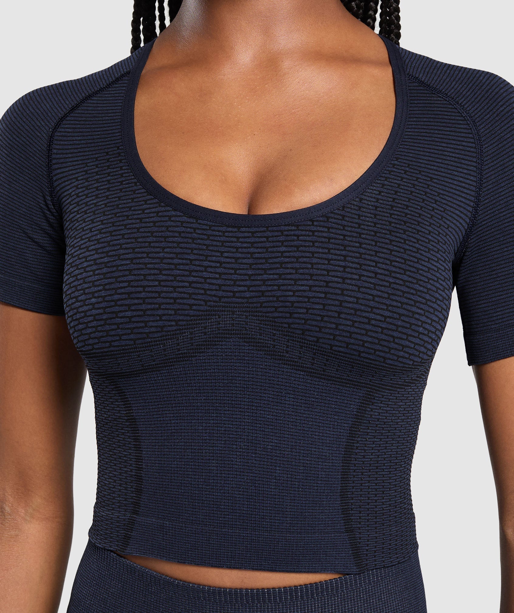 Sport Seamless Midi Top Heavy Blue/Iron Blue