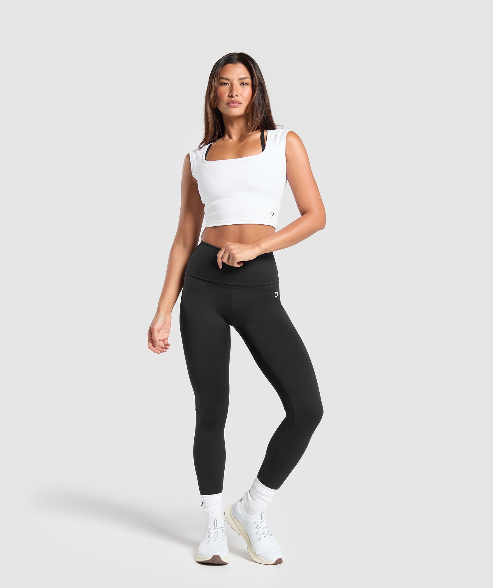 Everyday Cap Sleeve Crop Top White