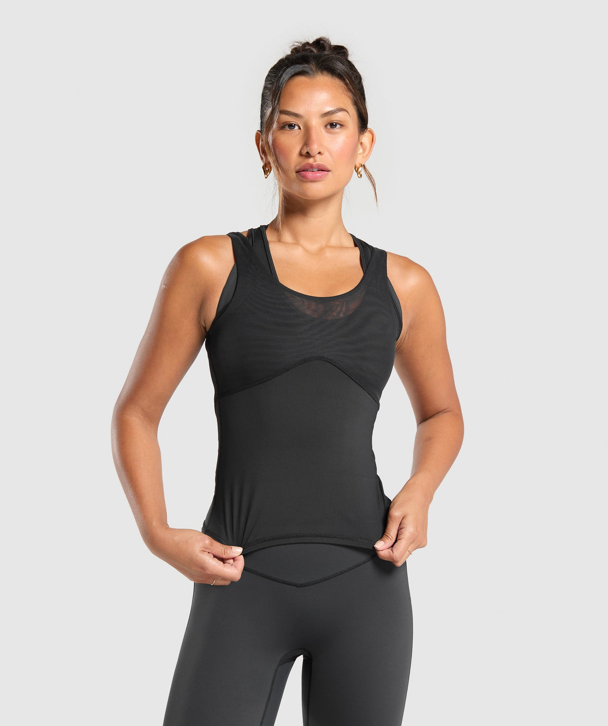 Elevate Tank With Shelf Black