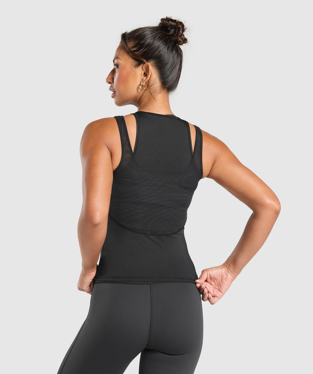 Elevate Tank With Shelf Black