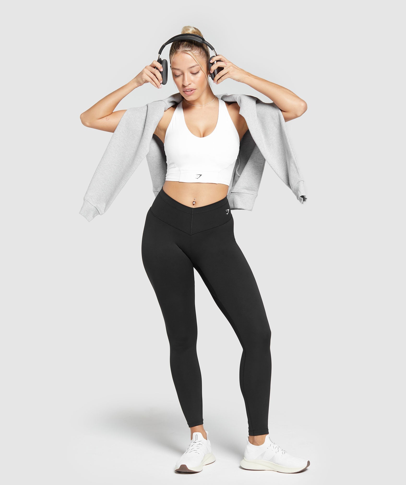 Crop Mesh Tank White