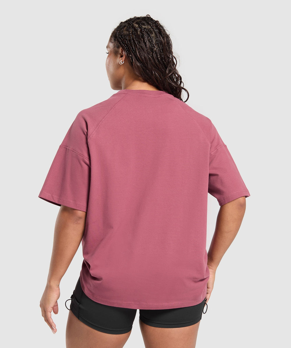 Legacy Logo Oversized T-Shirt Washed Berry Pink