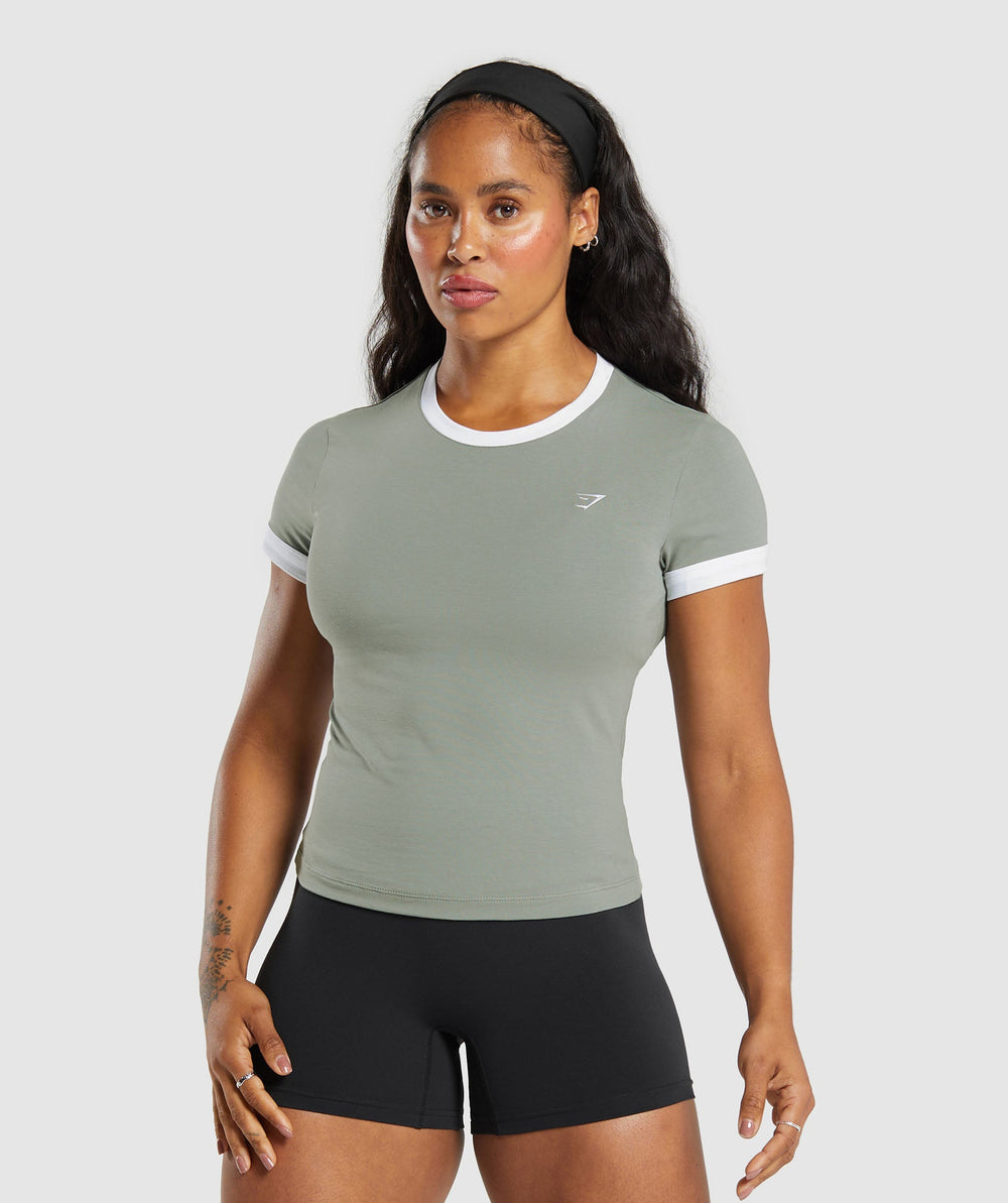 Lifting Baby T-Shirt Unit Green/White