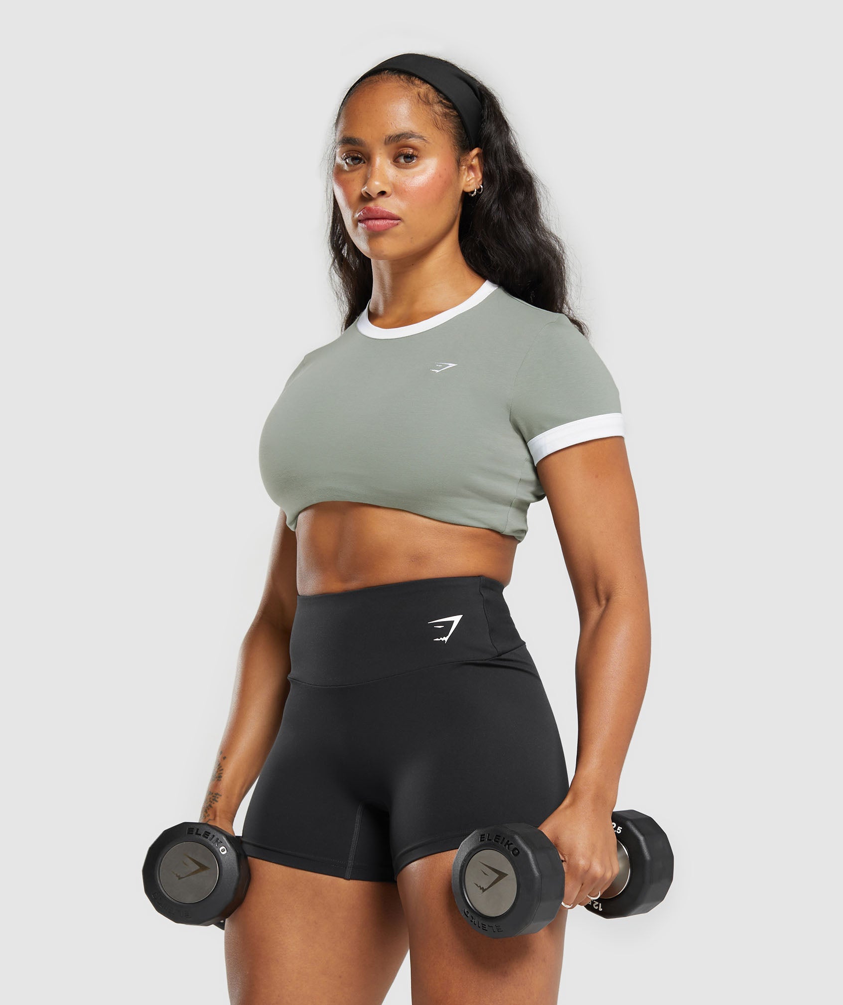 Lifting Baby T-Shirt Unit Green/White